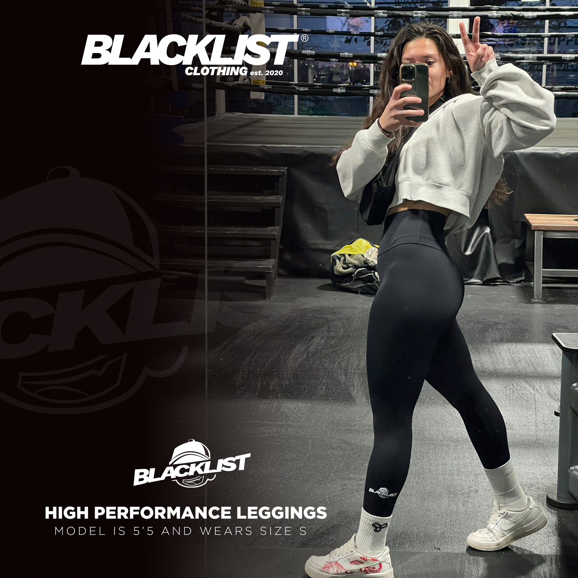 NWT Lotus Leggings Black Total Blackout Maxflo Mesh Panel High